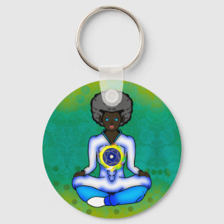 Het blauwe licht van de bescherming sleutelhanger