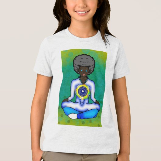 Het blauwe licht van de bescherming Tri-Blend shirt (Voorkant)