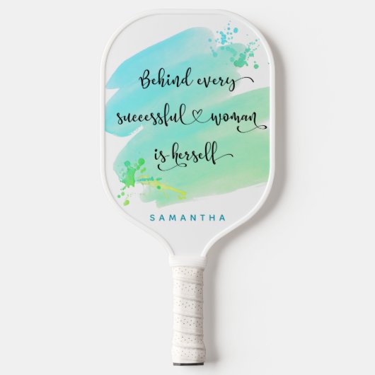 Het Blauwe Monogram van de Waterverf van het Citaa Pickleball Paddle (Voorkant)