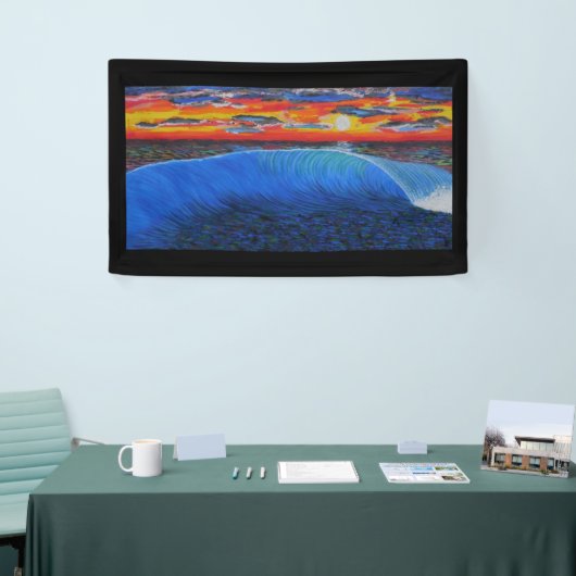 Het blauwe monster spandoek (Beurs)