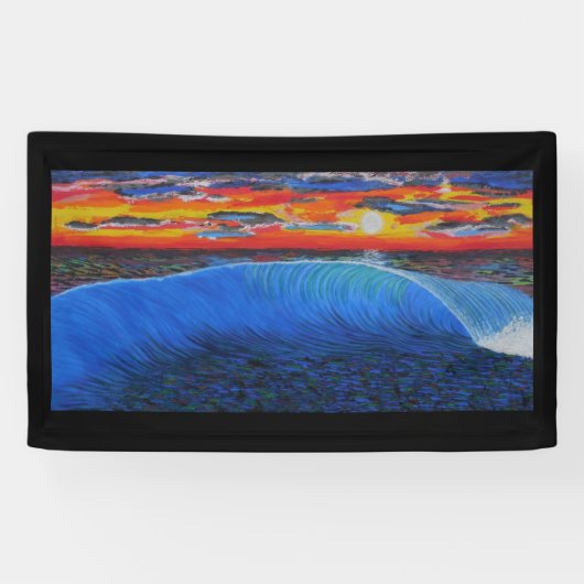 Het blauwe monster spandoek (Horizontaal)