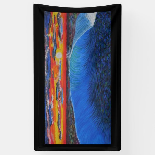 Het blauwe monster spandoek (Verticaal)