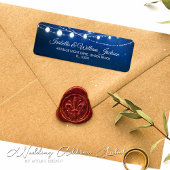 Het blauwe Night & Silver Adres van het Berichten Etiket