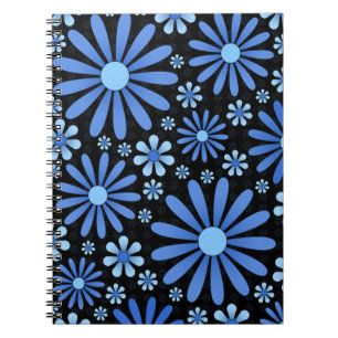 Het blauwe Notitieboekje van Flower power Notitieboek