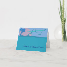 Het blauwe OceaanThema van het Paradijs dankt u Bedankkaart