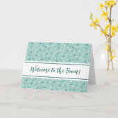 Het blauwe Onthaal van de Werknemer van de Confett Kaart (Gele Bloem)