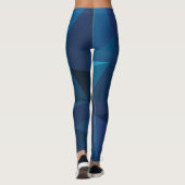 Het blauwe Ontwerp van de Veelhoek Leggings (Achterkant)