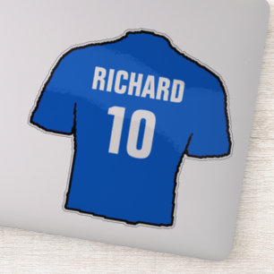 Het blauwe Ontwerp van het Shirt van het Football  Sticker