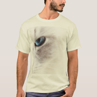 Het blauwe oog van de kat t-shirt