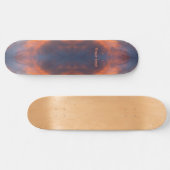 Het blauwe oranje ontwerp personaliseren persoonlijk skateboard (Horizontaal)