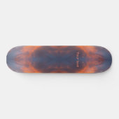 Het blauwe oranje ontwerp personaliseren persoonlijk skateboard (Horizontaal)