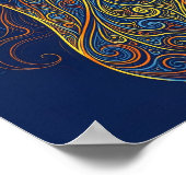 Het blauwe paard poster (Hoek)