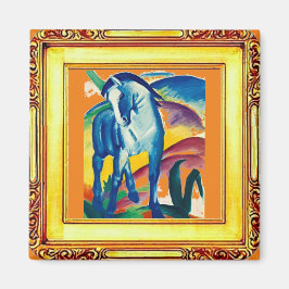 Het blauwe paard van Franz Marc Magneet