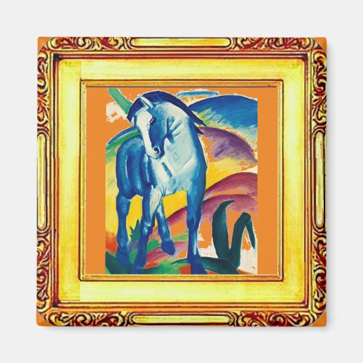 Het blauwe paard van Franz Marc Magneet (Voorkant)