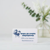 Het blauwe paard visitekaartje (Staand voorkant)