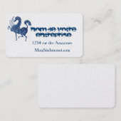 Het blauwe paard visitekaartje (Voorkant / Achterkant)