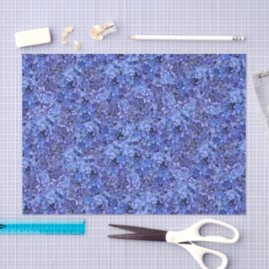Het blauwe papieren zakdoekje van de Hydrangea Tissuepapier (Craft)