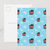 Het blauwe patroon van de Big Bang Theory Briefkaart (Voorkant / Achterkant)