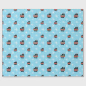 Het blauwe patroon van de Big Bang Theory Cadeaupapier (Vlak)