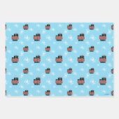 Het blauwe patroon van de Big Bang Theory Inpakpapier Vel (Voorkant 2)