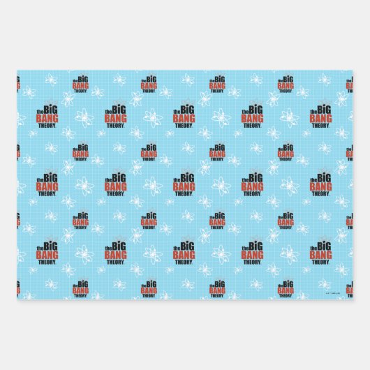 Het blauwe patroon van de Big Bang Theory Inpakpapier Vel (Voorkant 2)