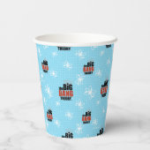 Het blauwe patroon van de Big Bang Theory Papieren Bekers (Achterkant)