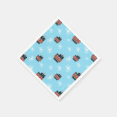 Het blauwe patroon van de Big Bang Theory Servet (Hoek)