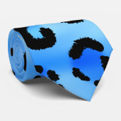 Het blauwe Patroon van de Druk van de Luipaard Stropdas (Opgerold)