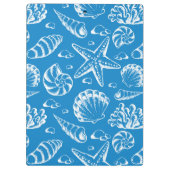 Het blauwe Patroon van het Strand Klembord (Achterkant)