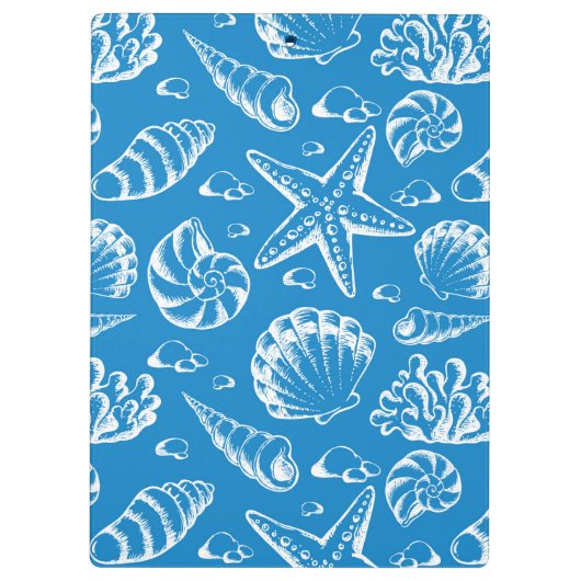 Het blauwe Patroon van het Strand Klembord (Achterkant)