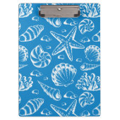 Het blauwe Patroon van het Strand Klembord (Voorkant)