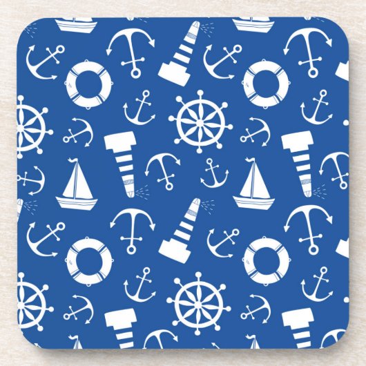 Het blauwe Patroon van het Zee Onderzetter (Voorkant)