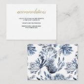 Het blauwe rif | Bruiloft hotelaccommodatie Informatiekaartje (Voorkant / Achterkant)