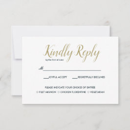 Het blauwe rif | Bruiloft RSVP met maaltijdkeuze Kaartje