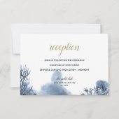 Het blauwe rif | Nautical Wedding receptie Kaart (Voorkant)