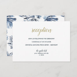 Het blauwe rif | Nautical Wedding receptie Kaart