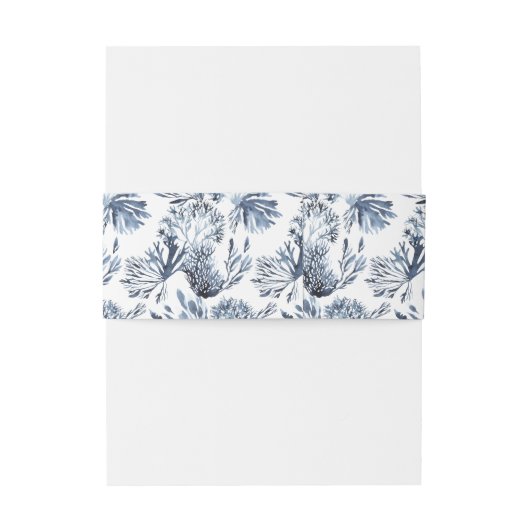 Het blauwe rif | Nautical Wedding Uitnodigingen Wikkel (Achterkant Voorbeeld)