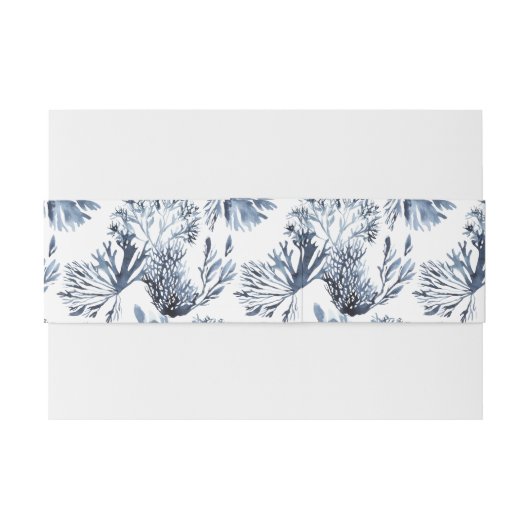 Het blauwe rif | Nautical Wedding Uitnodigingen Wikkel (Achterkant Voorbeeld)