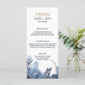 Het Blauwe Rif | Nautisch huwelijksmenu Menu (Staand voorkant)