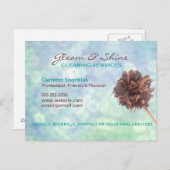 Het blauwe Schoonmakende briefkaart van het (Voorkant / Achterkant)