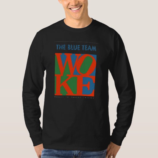 Het blauwe team t-shirt (Voorkant)