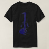 Het blauwe Violin T-shirt (Design voorkant)