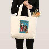 Het blauwe vliegboek grote tote bag (Voorkant (product))