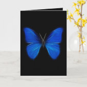 Het blauwe Vliegende Insect van de Vlinder Kaart (Gele Bloem)