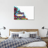 Het Blauwe Vogel Bat Mitzvah Inschrijfbord Canvas Afdruk (Insitu (Slaapkamer))