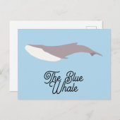 Het blauwe walvis kleurenblok feestdagenkaart (Voorkant / Achterkant)