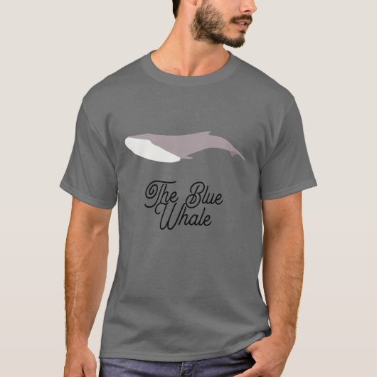 Het blauwe walvis kleurenblok t-shirt (Voorkant)