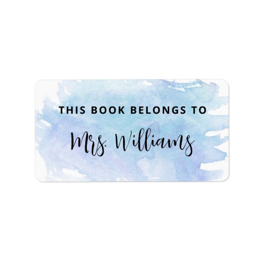 Het blauwe Waterverf lerarenboek behoort tot Etiket (Voorkant)