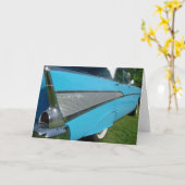 Het blauwe Wenskaart Chevy van 1957 Kaart (Gele Bloem)
