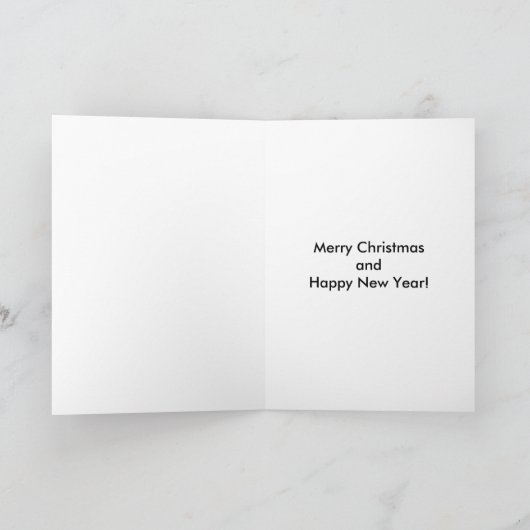 Het blauwe Wenskaart van de Engel van Kerstmis Feestdagen Kaart (Binnen)